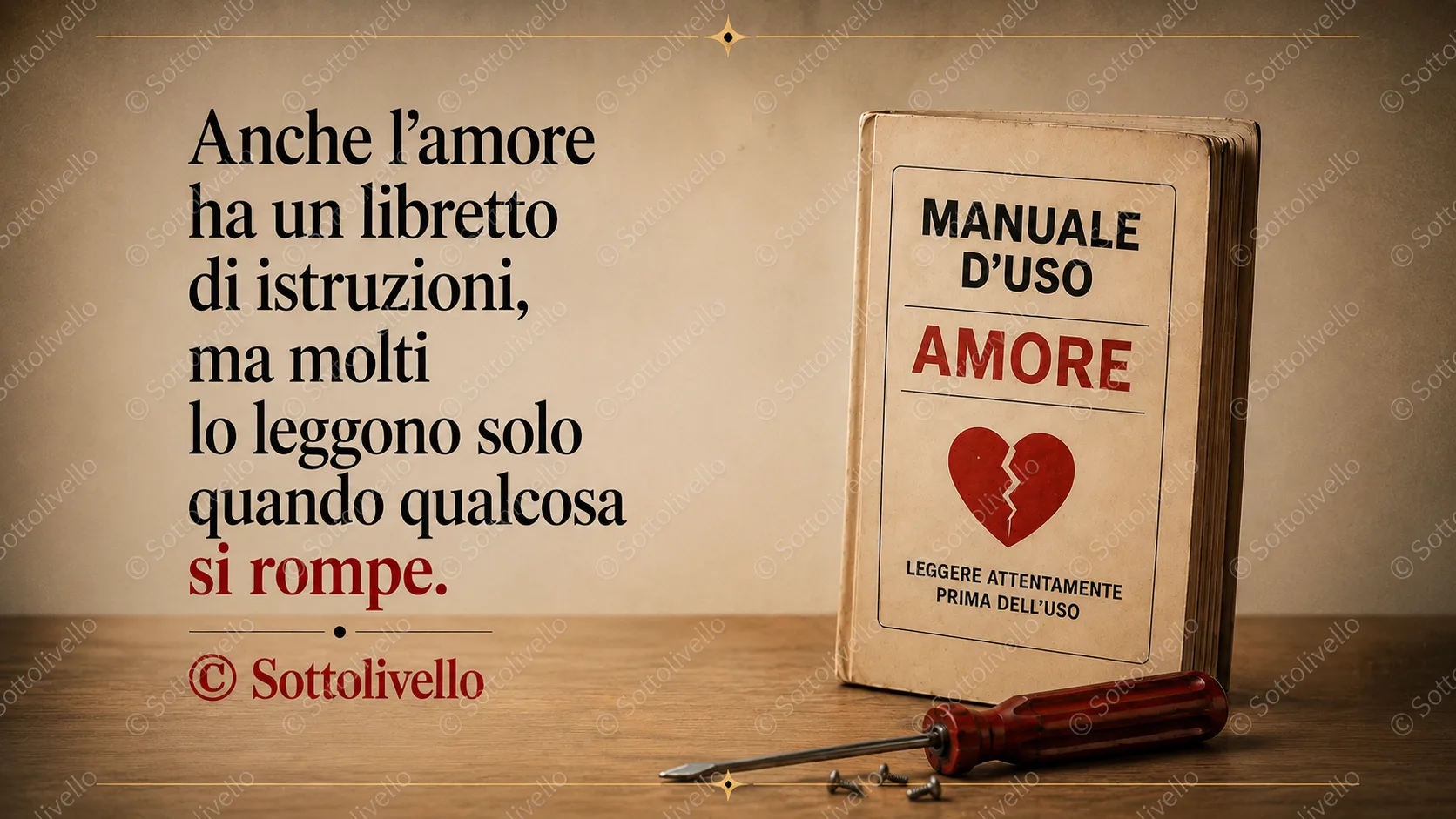Manuale di istruzioni dell'amore